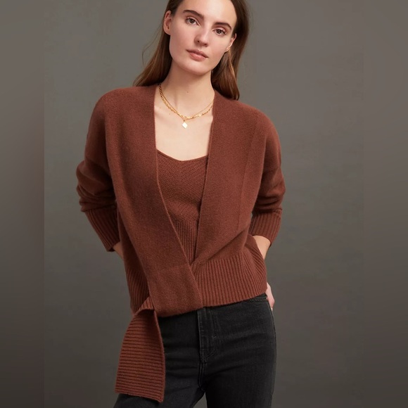Brown Maeve by Anthropologie 100% Cashmere Cardigan